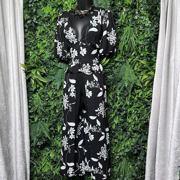 EXPRESS Tops Women‎ Small Black White Hi Low Hem Peplum Layered Blouse 2496 - Picture 7 of 8